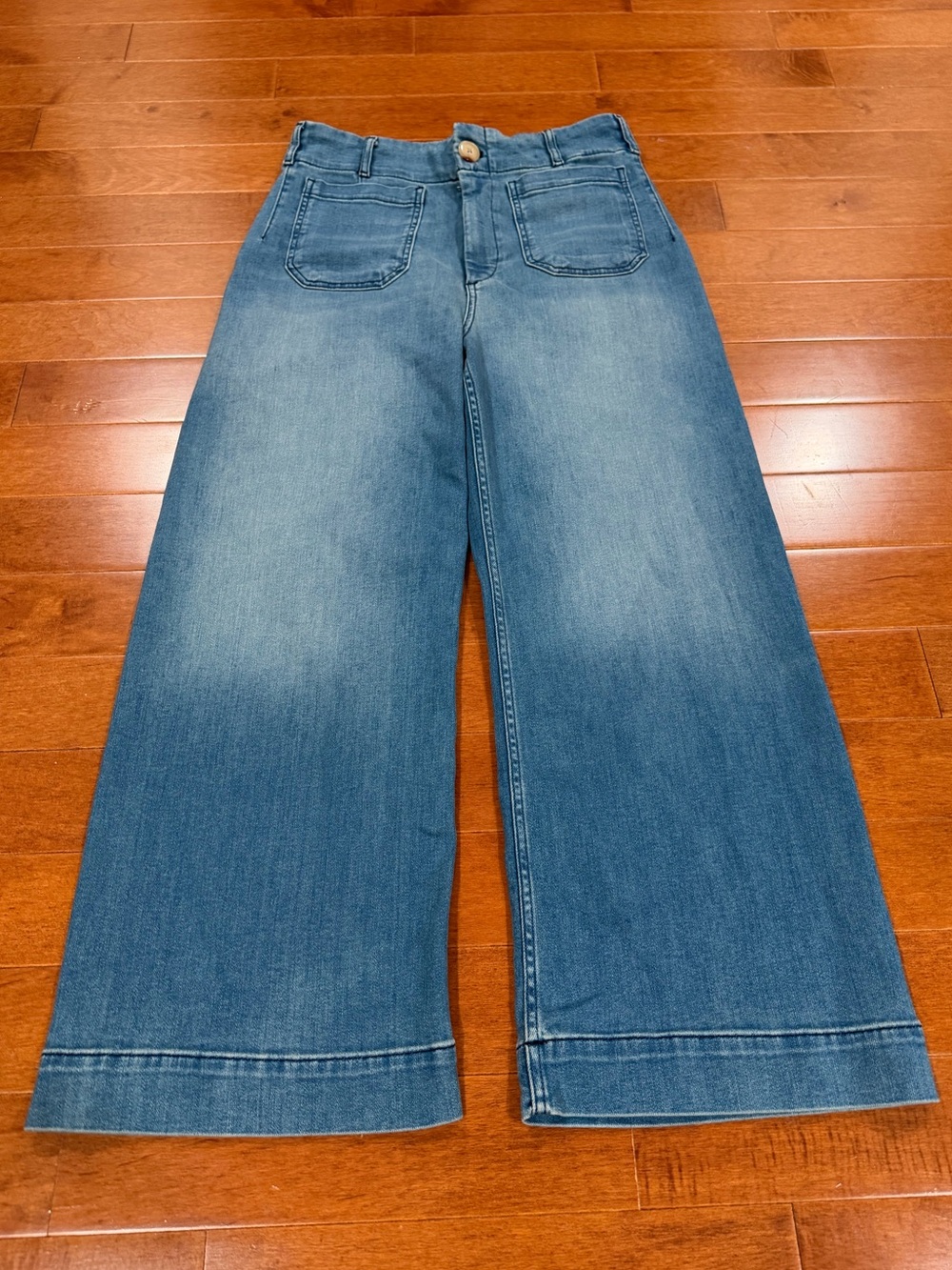 Maeve Anthropologie Medium Wash The Colette High Rise Wide Leg Jeans Sz. 30